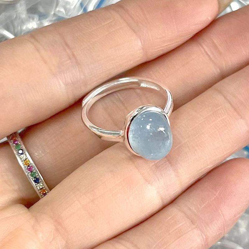 Aquamarine Sterling Silver Ring