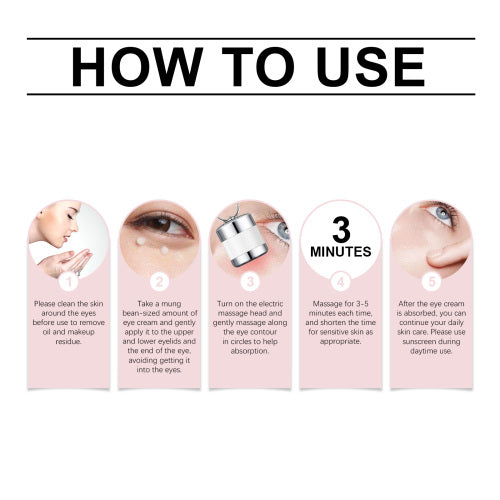 Vibrating Massage Eye Cream with Coffee