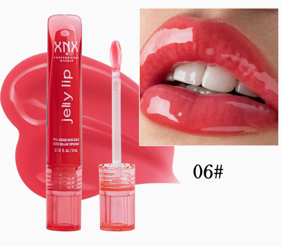 Plumping Lip Oil, Mirror-Shine Liquid Lipstick with Non-Sticky Glass-Lip Finish