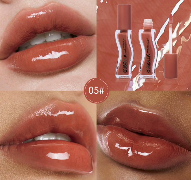 Ice Cream Flavoured Lip Oil Gloss, Mirror-Shine Wet-Look Hydrating Lip Gloss