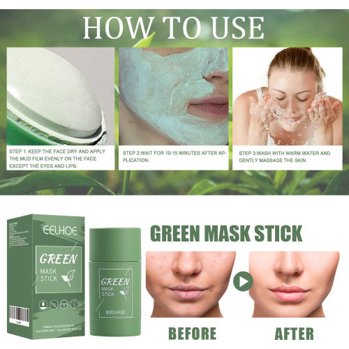 Green Tea Clay Mask Stick with Kaolin