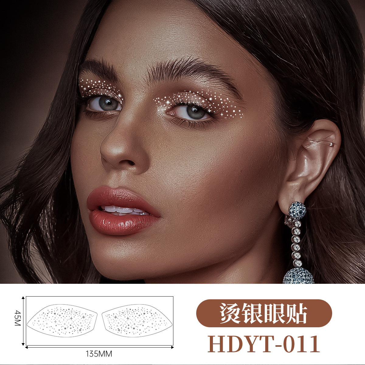 Gold & Silver Foil Eye Stickers, Waterproof Party Makeup Decals, 6 Sheets