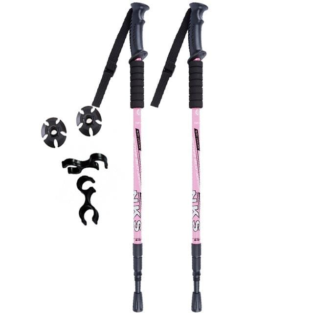 2Pcs Anti Shock Nordic Walking Sticks For Trekking & Hiking