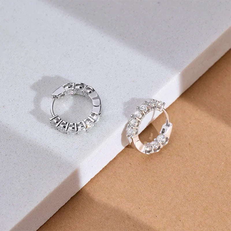 Silver Moissanite Earrings