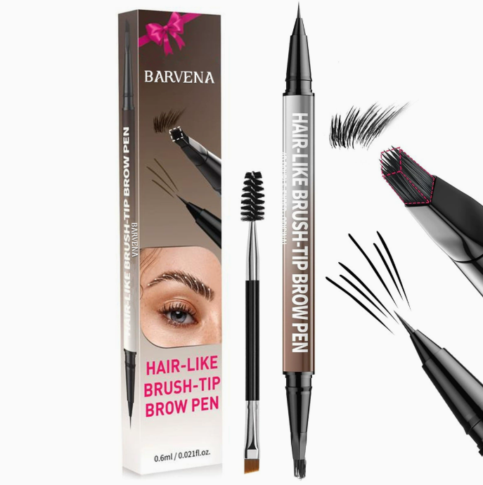 Dual-Ended Eyebrow Pencil, Waterproof Smudge-Proof Natural Brow Pencil