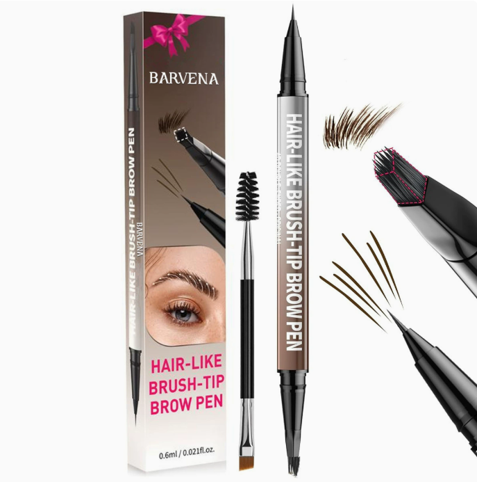Dual-Ended Eyebrow Pencil, Waterproof Smudge-Proof Natural Brow Pencil