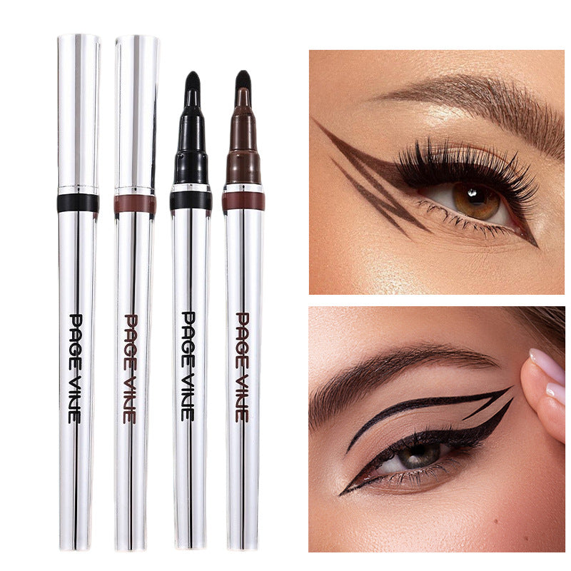 Waterproof Quick-Dry Liquid Eyeliner Pen, Long-Lasting, Black or Brown
