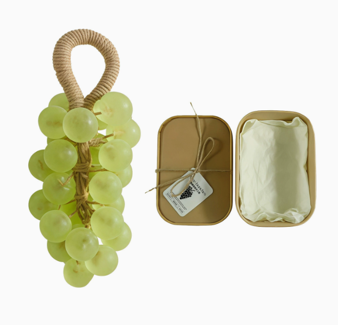 Gemstone Grape Soap Making Kit, DIY Transparent Handmade Soap Gift Set