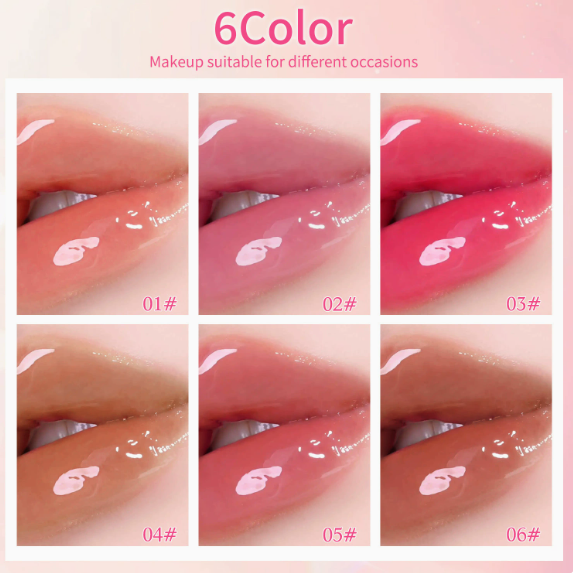 Plumping Lip Gloss with Cooling Metal Tip, Mirror-Shine Hydrating Lip Serum