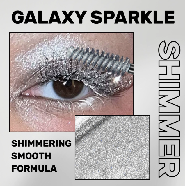 Glitter Mascara, Sparkle Top Coat for Lashes, Waterproof