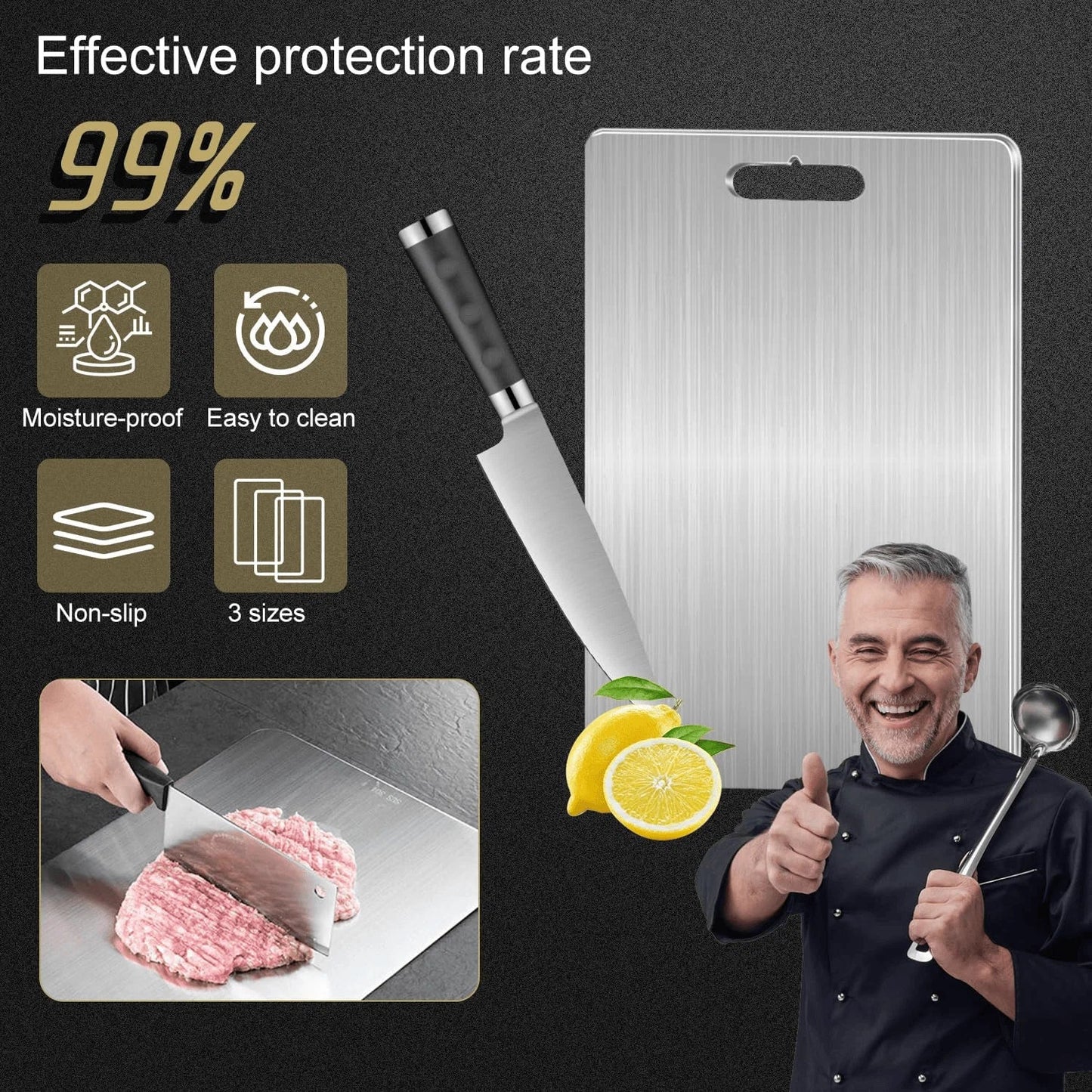 TitanBoards - 100% Pure Titanium Cutting Board