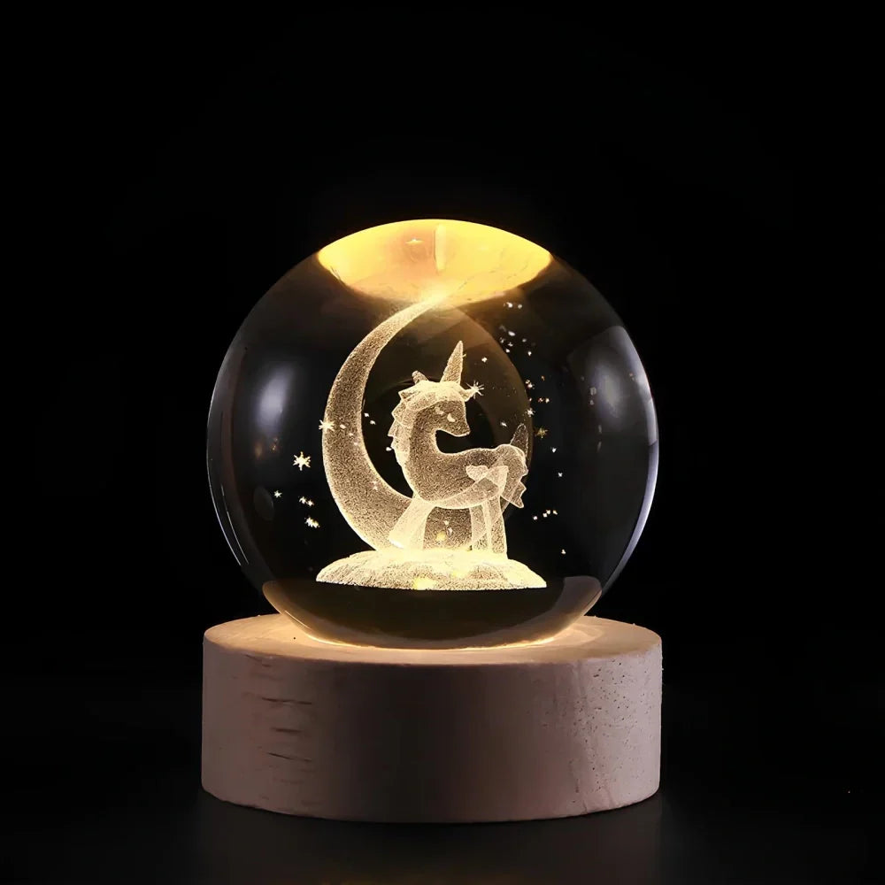 Cosmic Crystal Ball Lamp Magical LED Home Décor