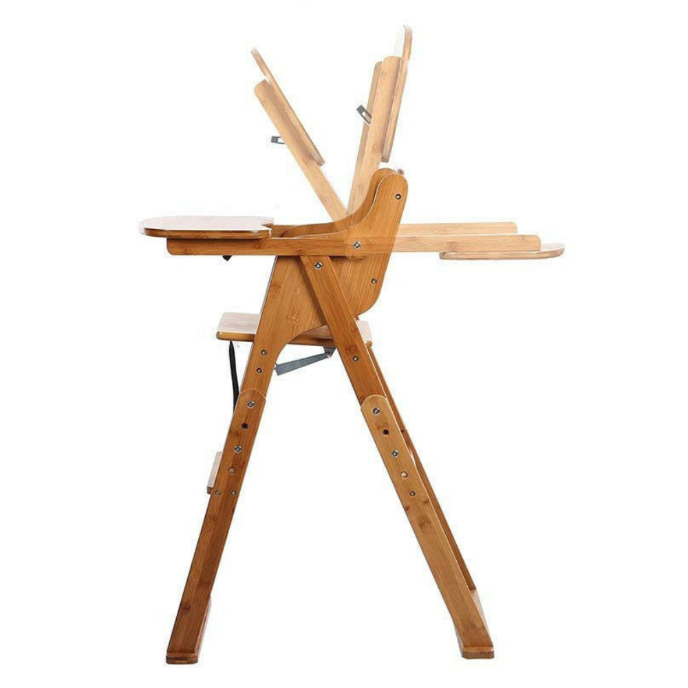 Modern Baby Wooden Foldable Feeding High Chair