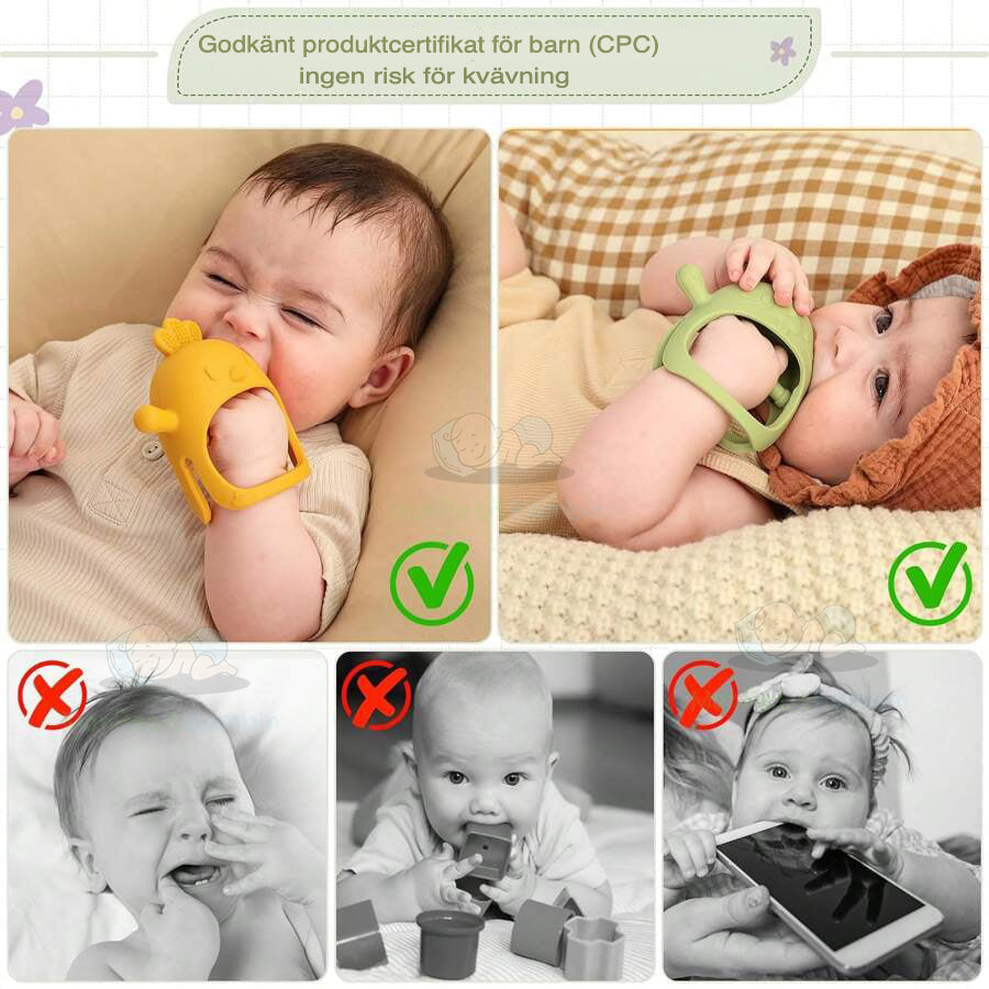 Silicone Teething Mitten for Baby Relief