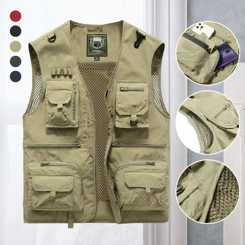 Breathable Cargo Vest for Hot Days