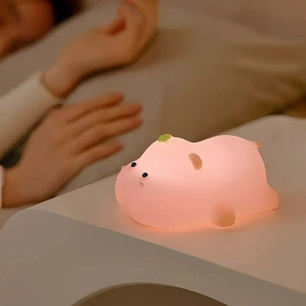 Adorable LED Night Lamp Adjustable Brightness with Sleep Timer