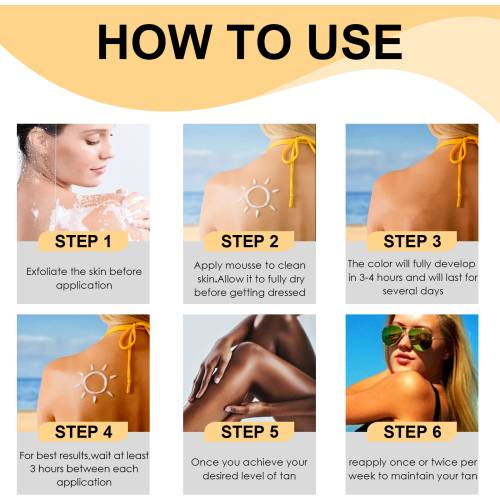 Self-Tanning Mousse with Chamomile & Honeysuckle, 60 ml