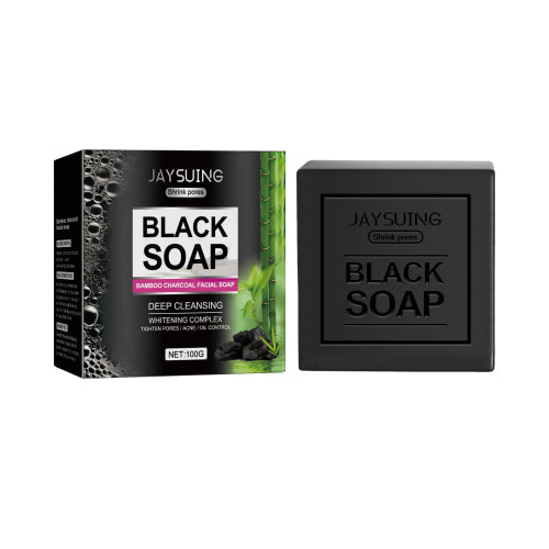 Bamboo Charcoal Face Soap with Kaolin, Oil-Control Cleanser