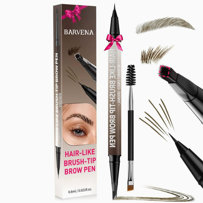 Dual-Ended Eyebrow Pencil, Waterproof Smudge-Proof Natural Brow Pencil