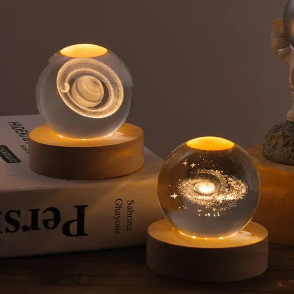 Cosmic Crystal Ball Lamp Magical LED Home Décor