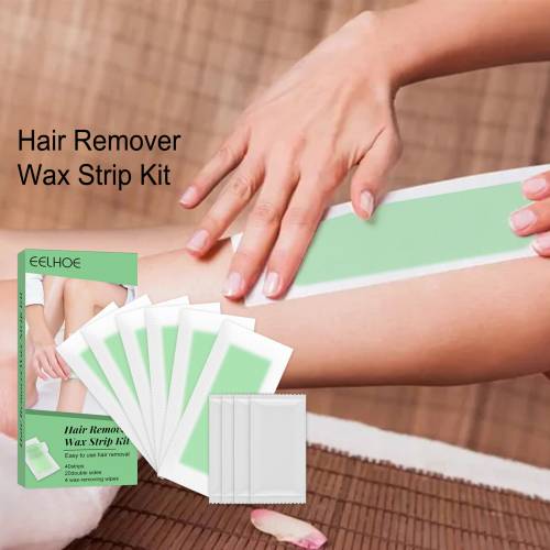 Portable Hair Removal Wax Strips with Jojoba