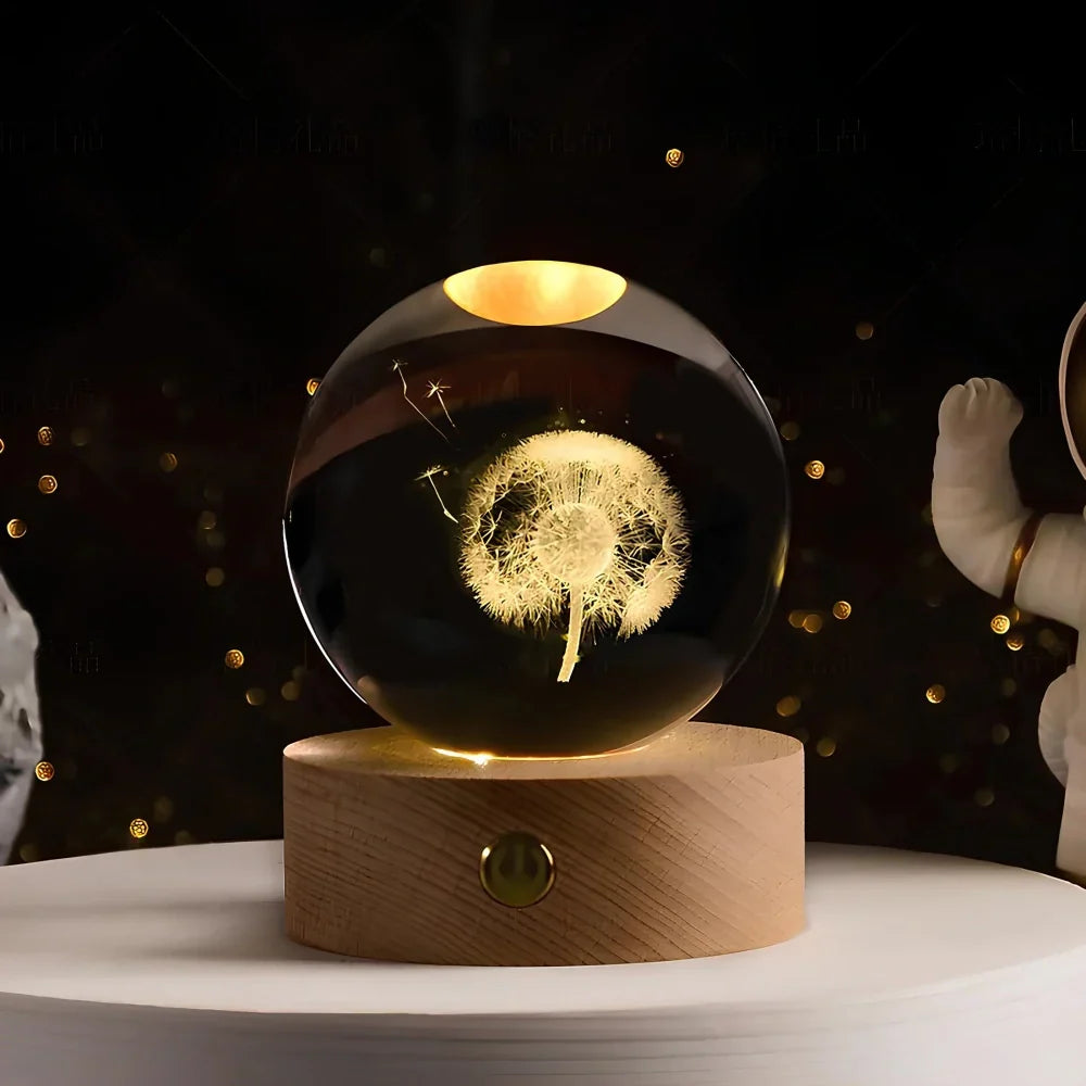 Cosmic Crystal Ball Lamp Magical LED Home Décor