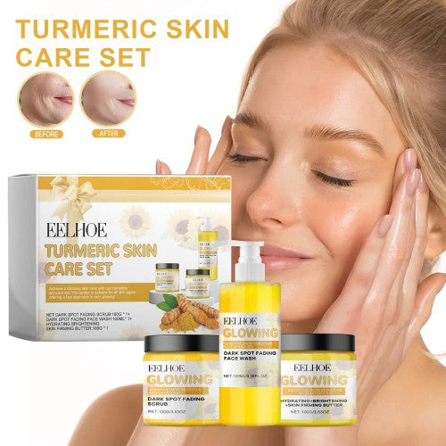 Turmeric Skincare Set: Cleanser, Scrub & Face Cream