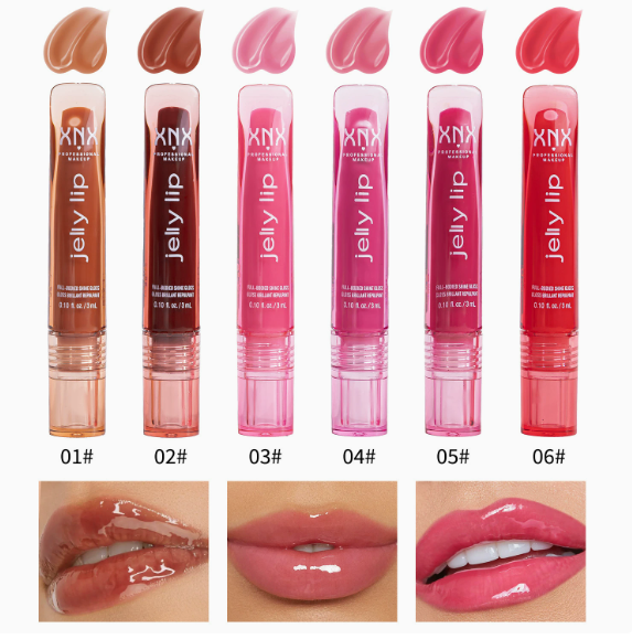 Plumping Lip Oil, Mirror-Shine Liquid Lipstick with Non-Sticky Glass-Lip Finish