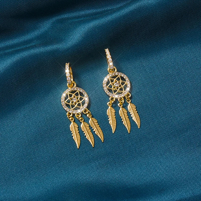 Dreamcatcher Gold Earrings