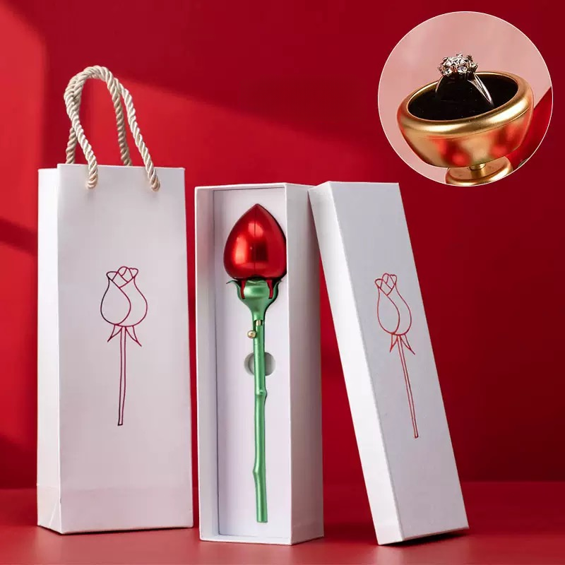 Rose Flower Jewellery Box, Valentine's Day Gift Box