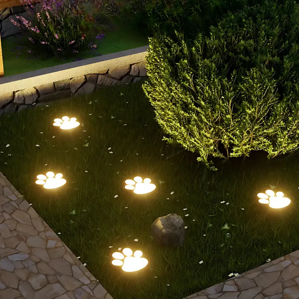 Animal Paw Pathway Light Eco‑Friendly Solar Garden Décor
