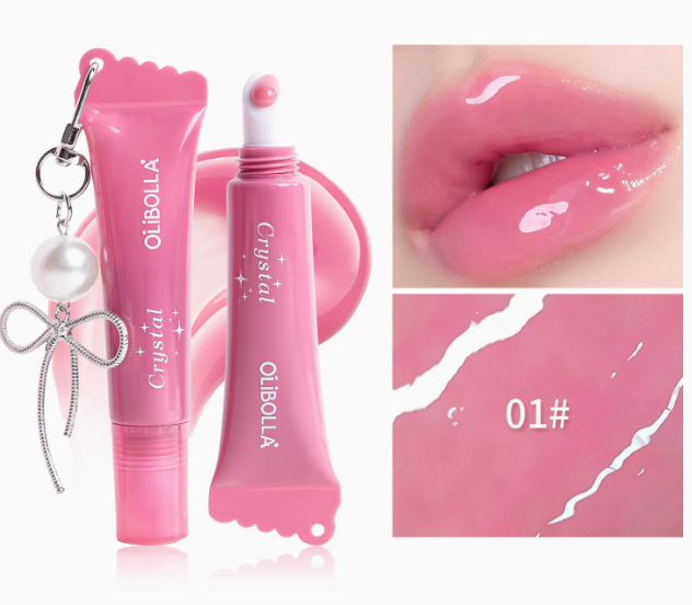 Peptide Lip Glaze Serum, Hydrating Non-Sticky High-Shine Tinted Lip Gloss