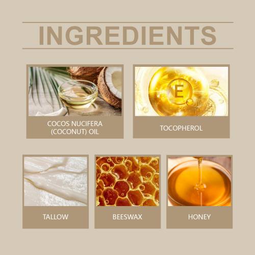 Tallow Face Moisturiser with Coconut Oil & Vitamin E