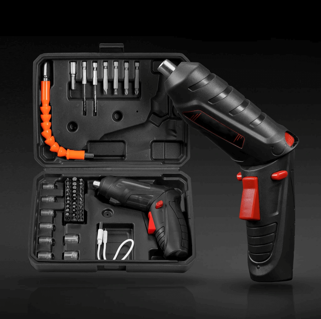 48-in-1 Battery Screw Drill Set – Compact & Flexible DIY Power Tool