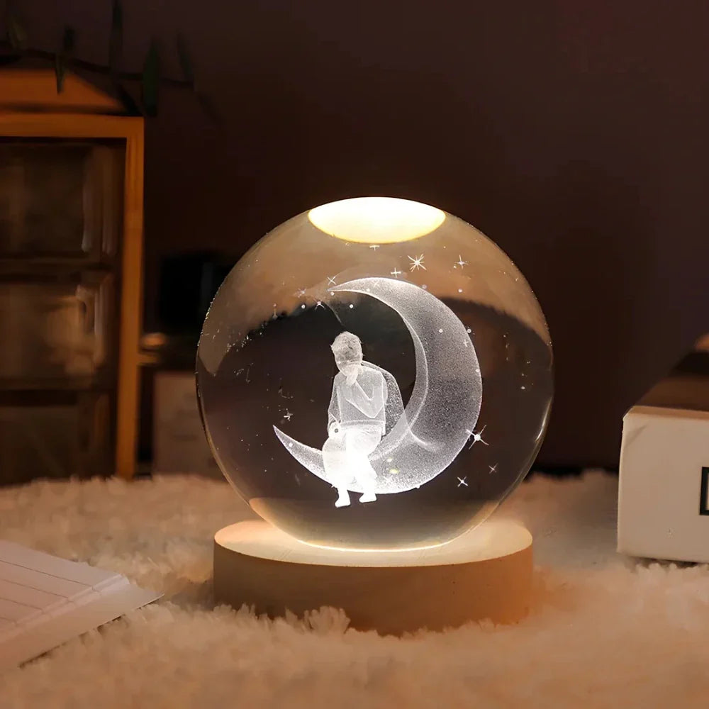 Cosmic Crystal Ball Lamp Magical LED Home Décor