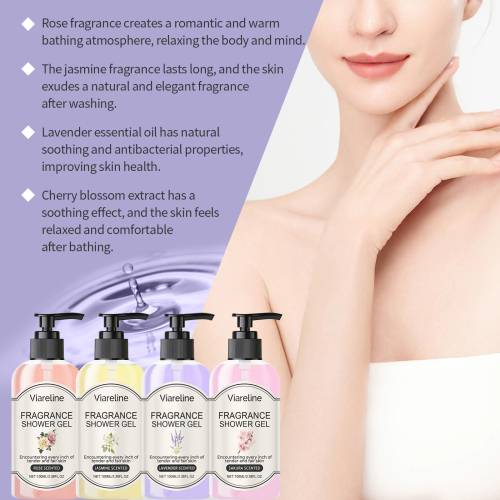 Lavender Scented Shower Gel for Women, Moisturising Body Wash