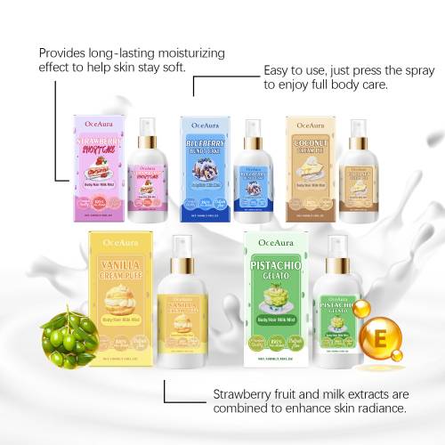 Vanilla Cream Puff Body & Hair Mist, Moisturising