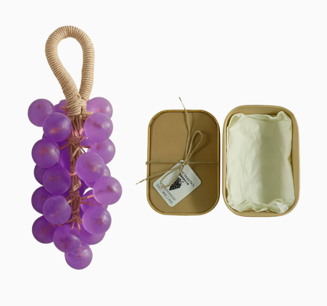 Gemstone Grape Soap Making Kit, DIY Transparent Handmade Soap Gift Set