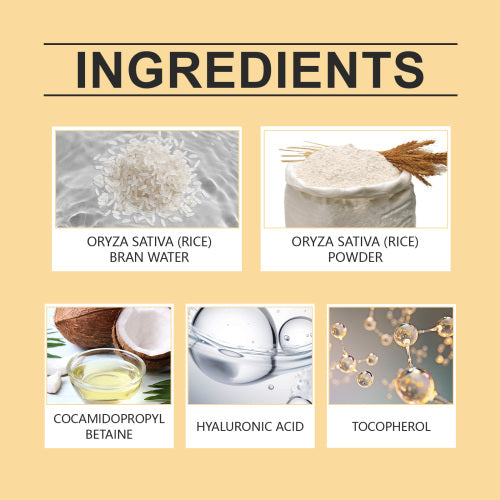 Rice Face Cleanser with Hyaluronic Acid, Gentle
