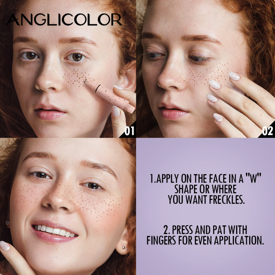 Natural-Look Fake Freckle Pen, Waterproof Quick-Dry Freckle Makeup