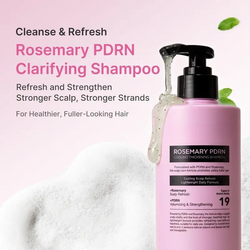 Rosemary PDRN Hair Care Set with Biotin and Caffeine for Fuller Hair