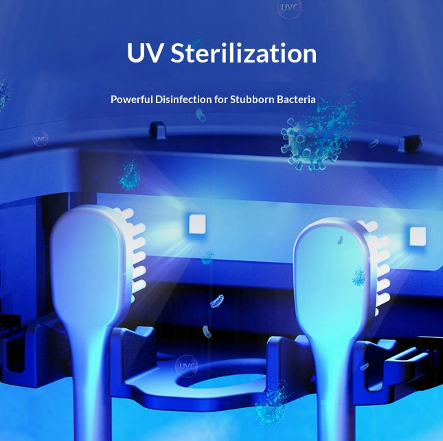 UV-C Toothbrush Holder with Drying Function & Cup Rack