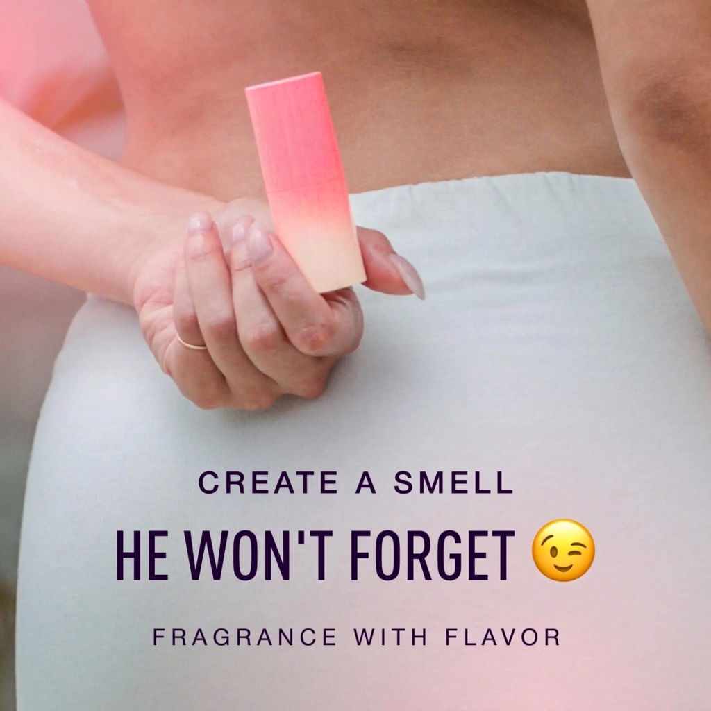 Strawberries and Cream Flavored Solid Fragrance Roll-On