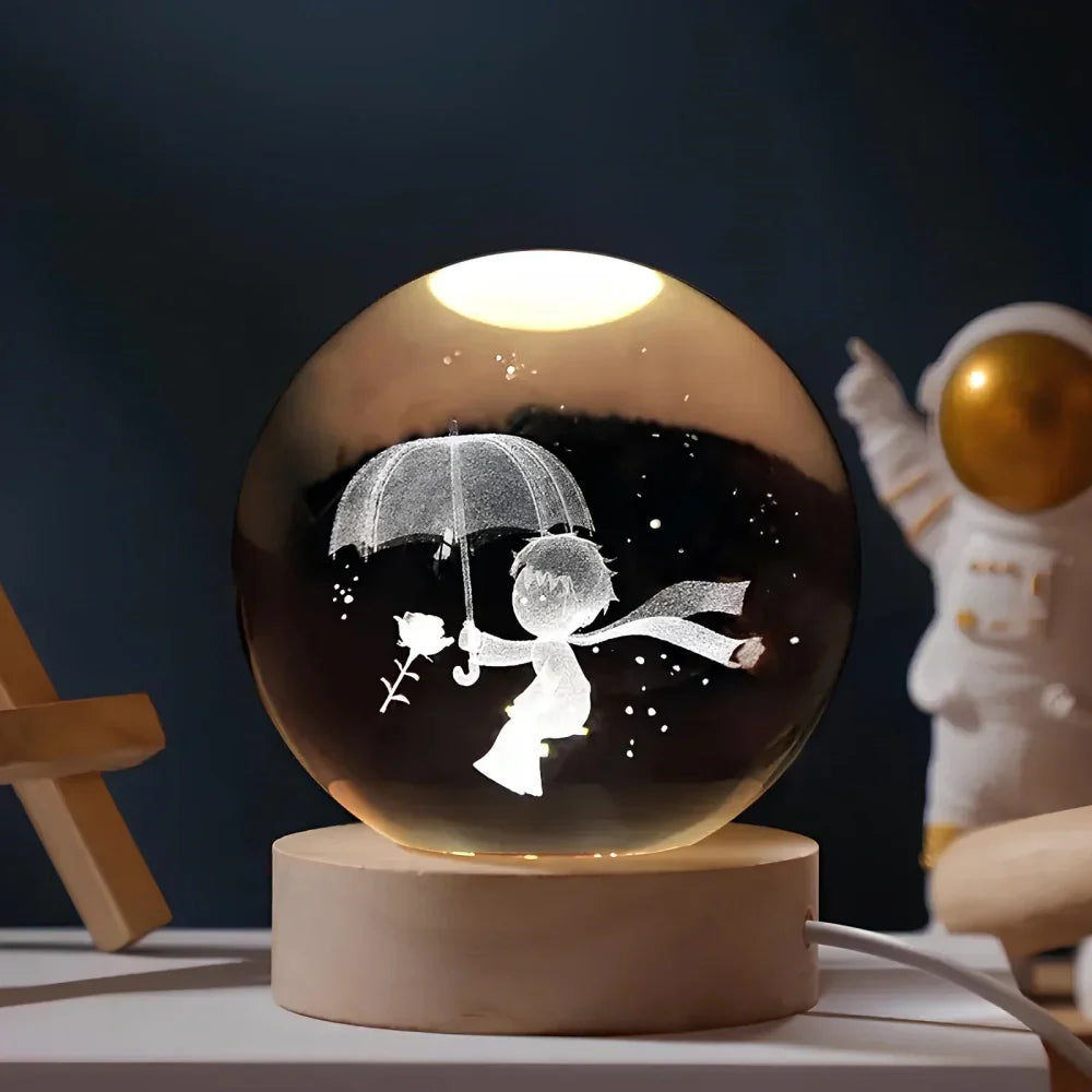 Cosmic Crystal Ball Lamp Magical LED Home Décor