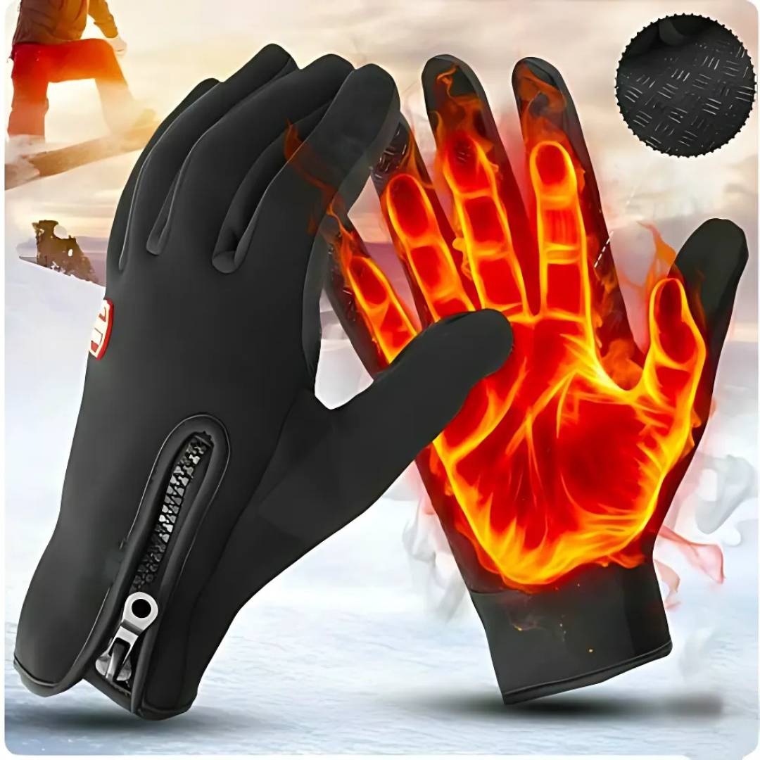 Pontelo Heated Gloves – Waterproof Insulated Winter Gloves with Touchscreen & Rechargeable Battery for Men & Women