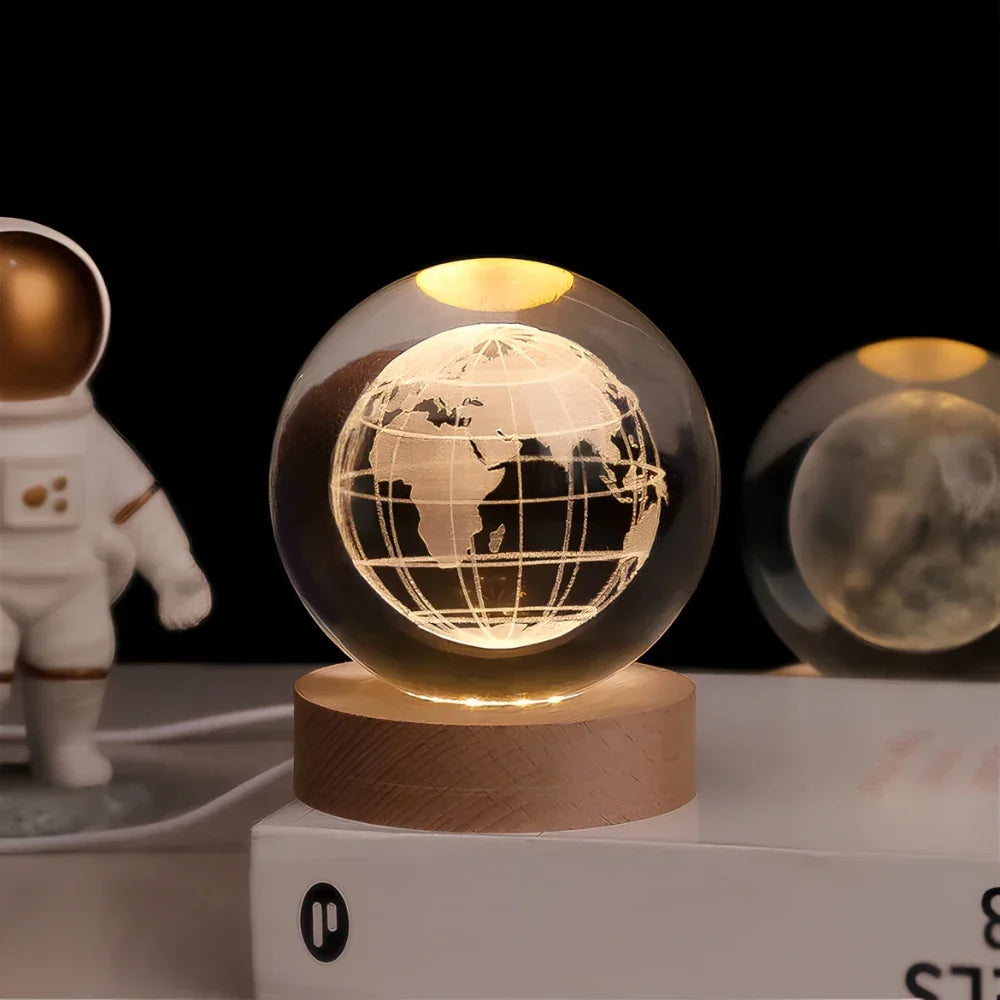 Cosmic Crystal Ball Lamp Magical LED Home Décor