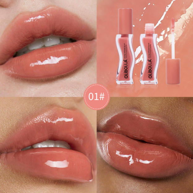 Ice Cream Flavoured Lip Oil Gloss, Mirror-Shine Wet-Look Hydrating Lip Gloss
