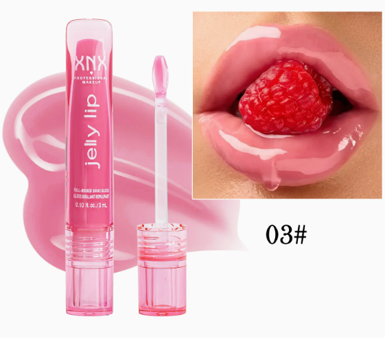 Plumping Lip Oil, Mirror-Shine Liquid Lipstick with Non-Sticky Glass-Lip Finish