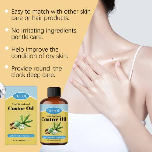 Castor Oil for Hair, Lashes, Brows & Skin