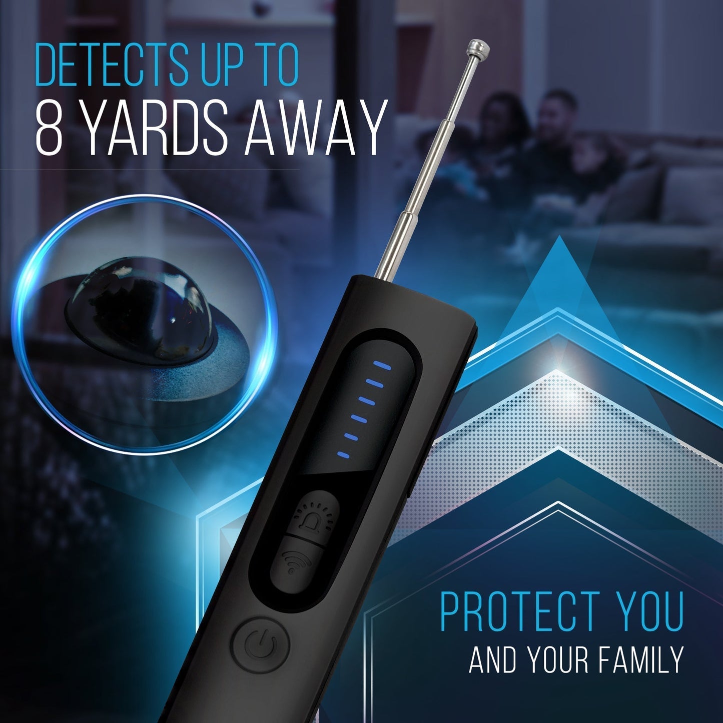 Military Grade Hidden Camera Detector with RF and GPS Tracking